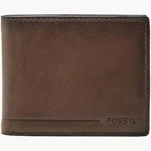 Fossil wallet leather